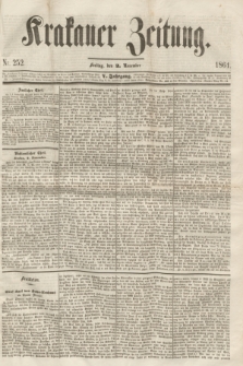 Krakauer Zeitung.Jg.5, Nr. 252 (2 November 1861)