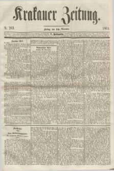 Krakauer Zeitung.Jg.5, Nr. 263 (15 November 1861)