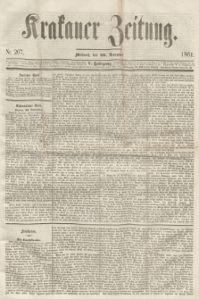 Krakauer Zeitung.Jg.5, Nr. 267 (20 November 1861)