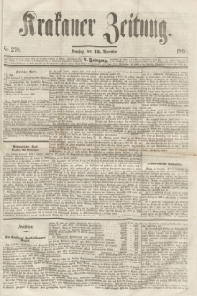 Krakauer Zeitung.Jg.5, Nr. 270 (23 November 1861) + dod.