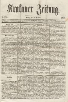 Krakauer Zeitung.Jg.5, Nr. 283 (9 December 1861)