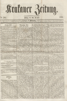 Krakauer Zeitung.Jg.5, Nr. 284 (10 December 1861)