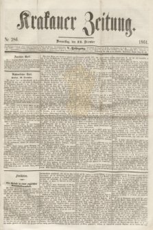 Krakauer Zeitung.Jg.5, Nr. 286 (12 December 1861)