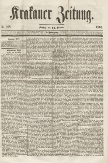 Krakauer Zeitung.Jg.5, Nr. 288 (14 December 1861)