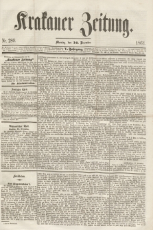 Krakauer Zeitung.Jg.5, Nr. 289 (16 December 1861)