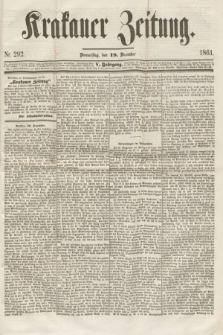 Krakauer Zeitung.Jg.5, Nr. 292 (19 December 1861)
