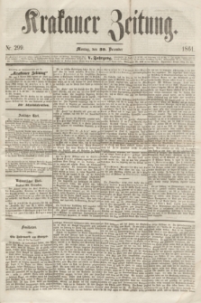 Krakauer Zeitung.Jg.5, Nr. 299 (30 December 1861)