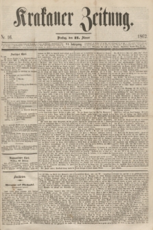 Krakauer Zeitung.Jg.6, Nr. 16 (21 Jänner 1862)