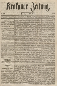 Krakauer Zeitung.Jg.6, Nr. 18 (23 Jänner 1862)