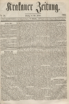 Krakauer Zeitung.Jg.6, Nr. 38 (15 Februar 1862)