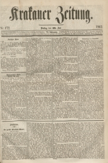 Krakauer Zeitung.Jg.6, Nr. 172 (29 Juli 1862)
