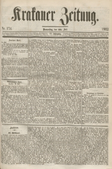 Krakauer Zeitung.Jg.6, Nr. 174 (31 Juli 1862)