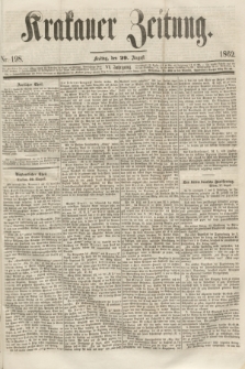 Krakauer Zeitung.Jg.6, Nr. 198 (29 August 1862)