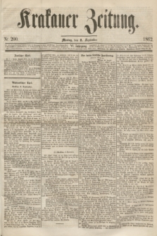 Krakauer Zeitung.Jg.6, Nr. 200 (1 September 1862)