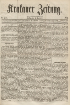 Krakauer Zeitung.Jg.6, Nr. 205 (6 September 1862)