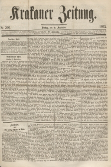 Krakauer Zeitung.Jg.6, Nr. 206 (9 September 1862)