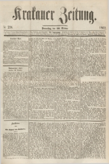 Krakauer Zeitung.Jg.6, Nr. 238 (16 October 1862)