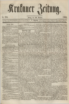 Krakauer Zeitung.Jg.6, Nr. 239 (17 October 1862)