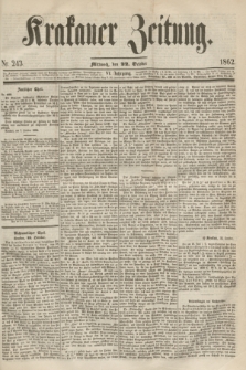 Krakauer Zeitung.Jg.6, Nr. 243 (22 October 1862)