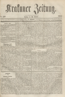 Krakauer Zeitung.Jg.6, Nr. 248 (28 October 1862)