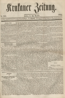 Krakauer Zeitung.Jg.6, Nr. 263 (15 November 1862) + dod.