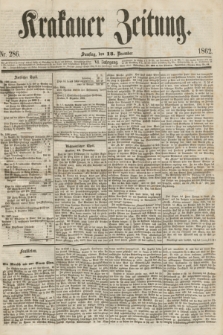 Krakauer Zeitung.Jg.6, Nr. 286 (13 December 1862) + dod.