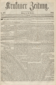 Krakauer Zeitung.Jg.6, Nr. 287 (15 December 1862)