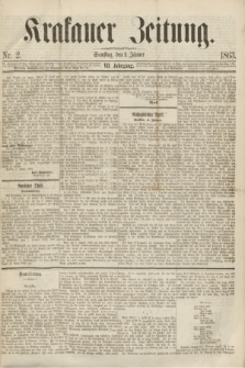 Krakauer Zeitung.Jg.7, Nr. 2 (3 Jänner 1863)