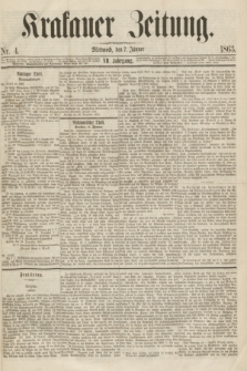 Krakauer Zeitung.Jg.7, Nr. 4 (7 Jänner 1863)