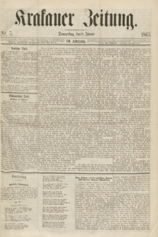 Krakauer Zeitung.Jg.7, Nr. 5 (8 Jänner 1863)