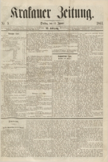 Krakauer Zeitung.Jg.7, Nr. 9 (13 Jänner 1863)