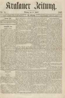 Krakauer Zeitung.Jg.7, Nr. 14 (19 Jänner 1863)