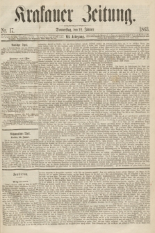 Krakauer Zeitung.Jg.7, Nr. 17 (22 Jänner 1863)