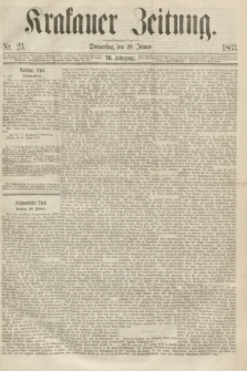Krakauer Zeitung.Jg.7, Nr. 23 (29 Jänner 1863)