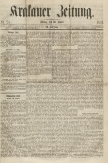 Krakauer Zeitung.Jg.7, Nr. 24 (30 Jänner 1863)