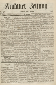 Krakauer Zeitung.Jg.7, Nr. 28 (5 Februar 1863)