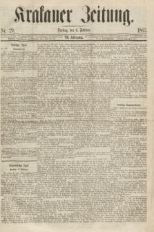 Krakauer Zeitung.Jg.7, Nr. 29 (6 Februar 1863)