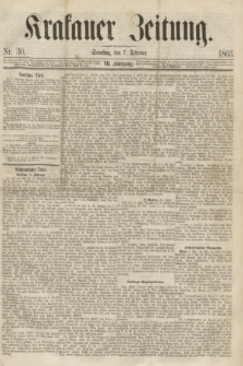 Krakauer Zeitung.Jg.7, Nr. 30 (7 Februar 1863)