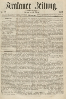 Krakauer Zeitung.Jg.7, Nr. 35 (13 Februar 1863)