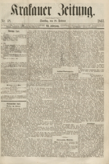 Krakauer Zeitung.Jg.7, Nr. 48 (28 Februar 1863)