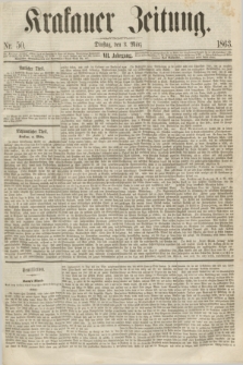 Krakauer Zeitung.Jg.7, Nr. 51 (3 März 1863)