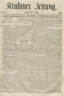 Krakauer Zeitung.Jg.7, Nr. 57 (11 März 1863)