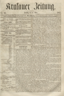 Krakauer Zeitung.Jg.7, Nr. 66 (21 März 1863)