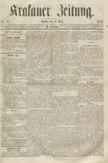 Krakauer Zeitung.Jg.7, Nr. 67 (23 März 1863)