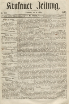 Krakauer Zeitung.Jg.7, Nr. 69 (26 März 1863) + dod.