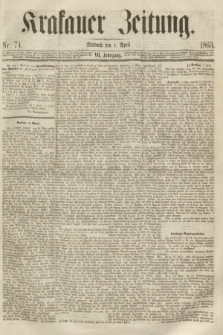 Krakauer Zeitung.Jg.7, Nr. 74 (1 April 1863)