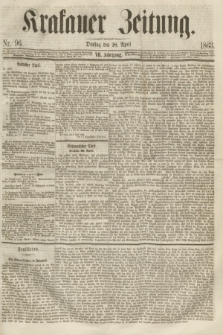 Krakauer Zeitung.Jg.7, Nr. 96 (28 April 1863)
