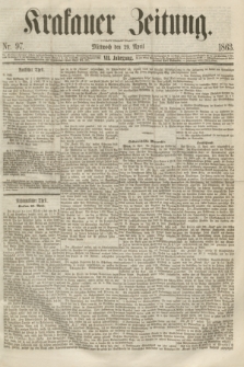Krakauer Zeitung.Jg.7, Nr. 97 (29 April 1863)