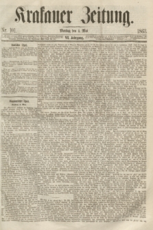 Krakauer Zeitung.Jg.7, Nr. 101 (4 Mai 1863)