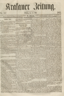 Krakauer Zeitung.Jg.7, Nr. 107 (12 Mai 1863)